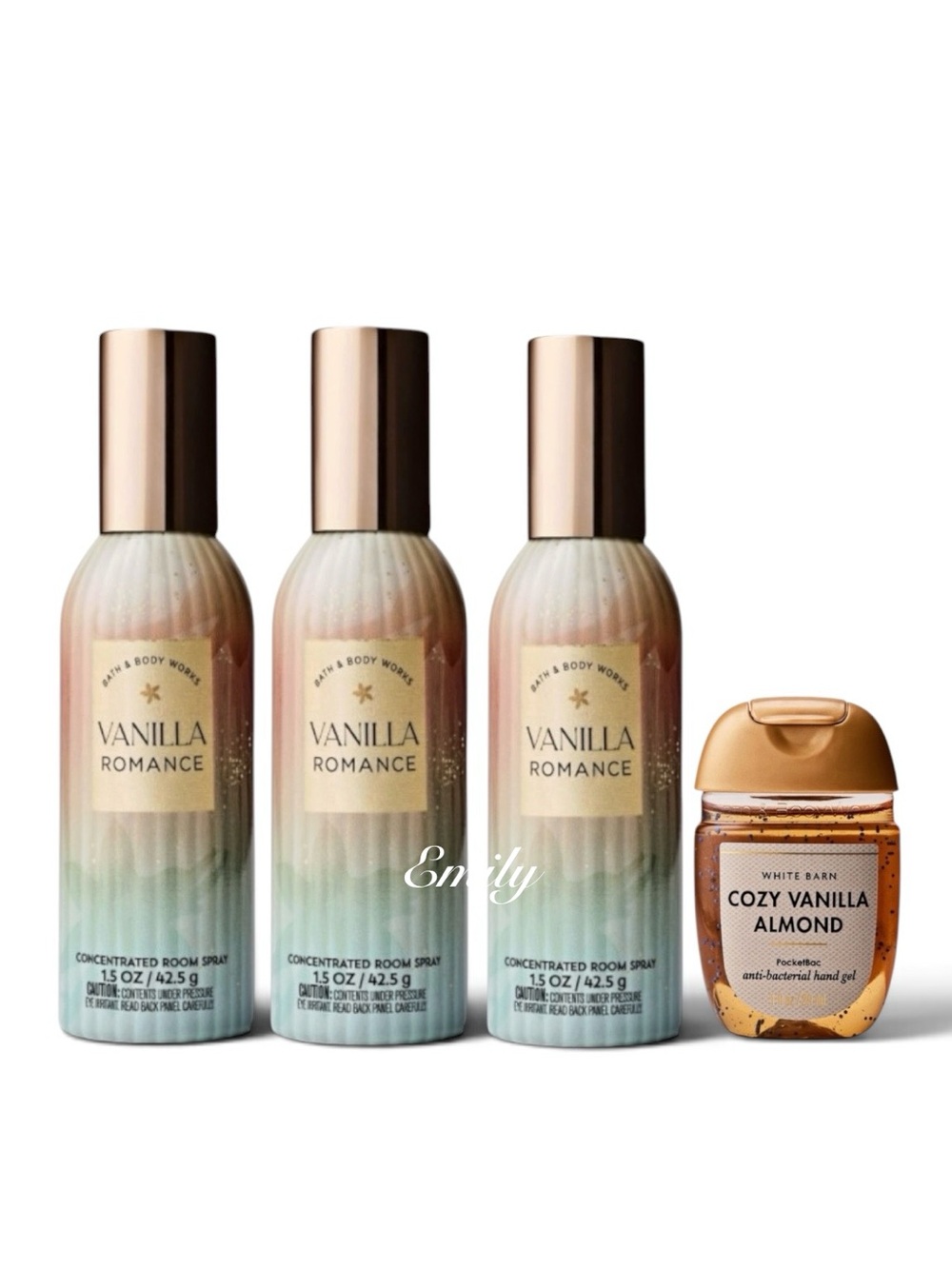 3X Bath & Body Works VANILLA ROMANCE Concentrated Room Bundle